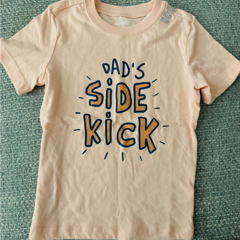 NWT Kids Unisex Carters Size 3T Salmon Colored Shirt‎